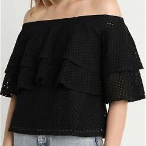Banana Republic Lace Off The Shoulder Top